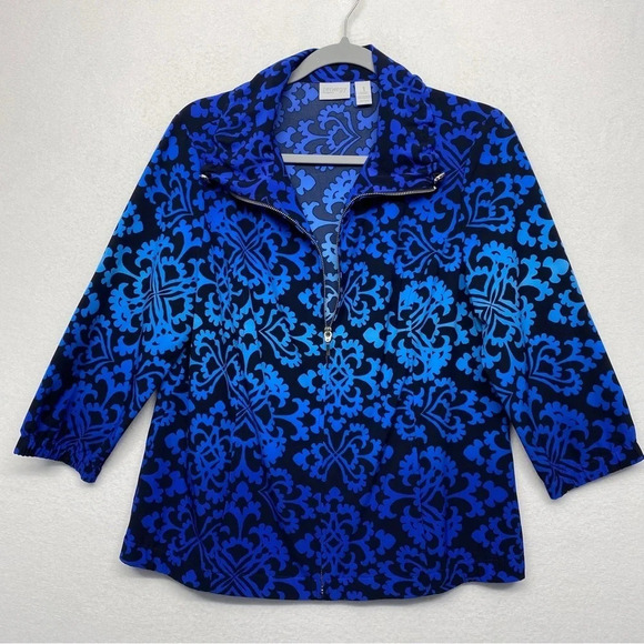 Zenergy Chico's Jacket Blue 1 / Small Printed Ombre - Picture 1 of 5